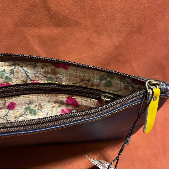 Folklore Couture Handmade Multicolor Leather And Hide Wallet Wristlet Clutch NWT - Picture 8 of 10